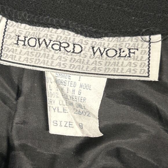 Howard Wolf Skirt Womens 8 Maxi Boho USA Vintage Black Lined Worsted Wool - Picture 2 of 8